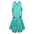 thumbnail image 3 of Alvivi Girls Jazz Modern Tap Dancewear Sleeveless Sequined Ballet Dance Leotard Dress 6-16, 3 of 6