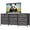 grey, variant on Garderth 9 Drawer Dresser,Wide Fabric Dresser TV Stand For 55-75 Inch TVs,Modern Chest Of Drawers,Entertainment Center With Metal Frame And Wooden Top For Bedroom Closet Living Room Entryway