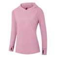 thumbnail image 6 of Womens Sun Protection Hoodies Long Sleeve Shirts Quick Dry Breathable Fishing Hiking Rash Guard Athletic Pullover Tops S-2XL, 6 of 6
