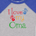 thumbnail image 4 of Inktastic I Love My Oma Grandchild Boys or Girls Baby Bodysuit, 4 of 5