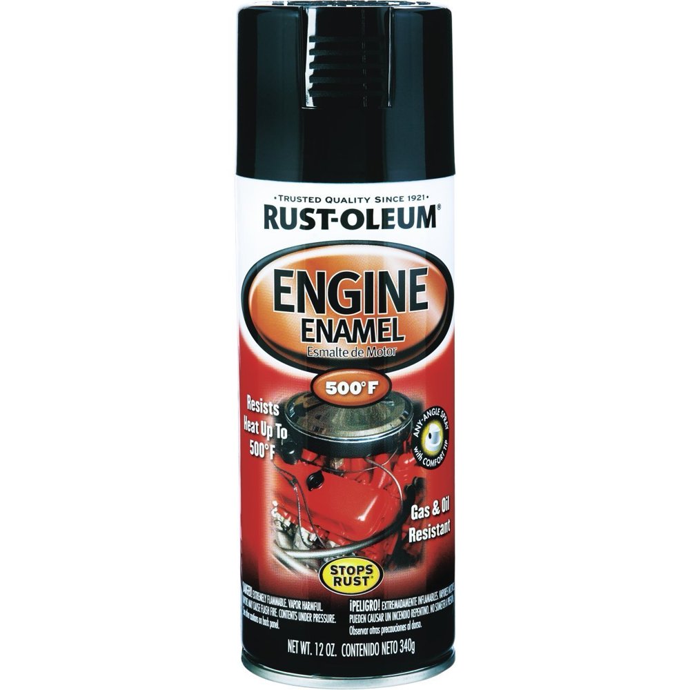 12 Oz Gloss Black Engine Enamel Spray Paint 248932 [Set of 6] Walmart