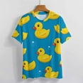 thumbnail image 3 of Rubber Ducks Bubble T Shirts Basic T-Shirt Short Sleeve Ladies Tee Shirt Summer Graphic Clothing, 3 of 6