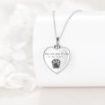 thumbnail image 3 of Paw Print Urn Necklace for Pet Ashes 925 Sterling Silver Cute Dog Cat Paw Print Pendant Heart Pendant Jewelry Memorial Jewelry for Women Men, 3 of 6