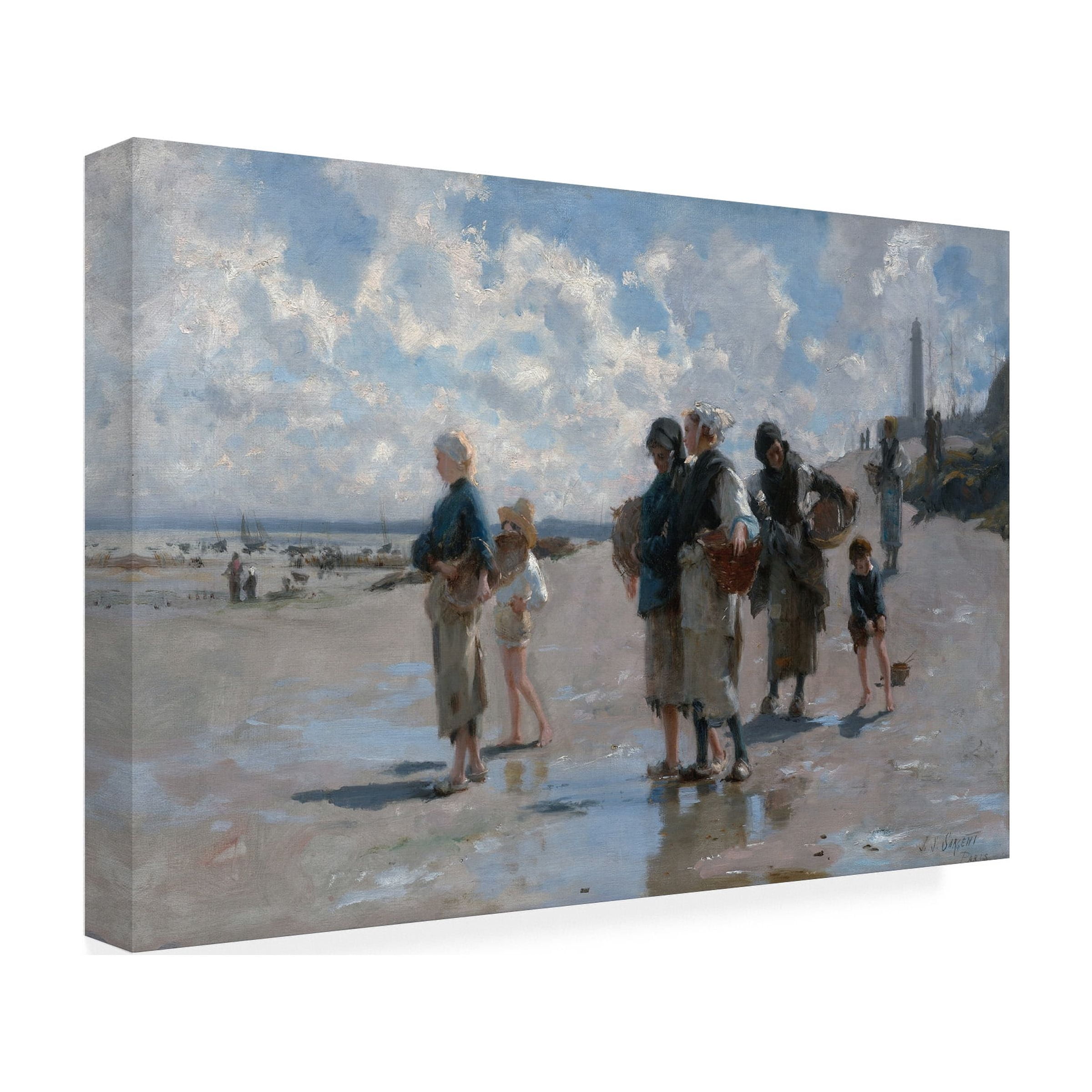 John Singer Sargent 'Fishing For Oysters At Cancale' Canvas Art