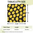 thumbnail image 2 of Yellow Lemon Fruit Dots Black Pattern Square Fitted Tablecloth with Elastic Edge,Square Table Cover,Washable Elastic Table Cover for Home Kitchen Party Decor 34"x34", 2 of 6
