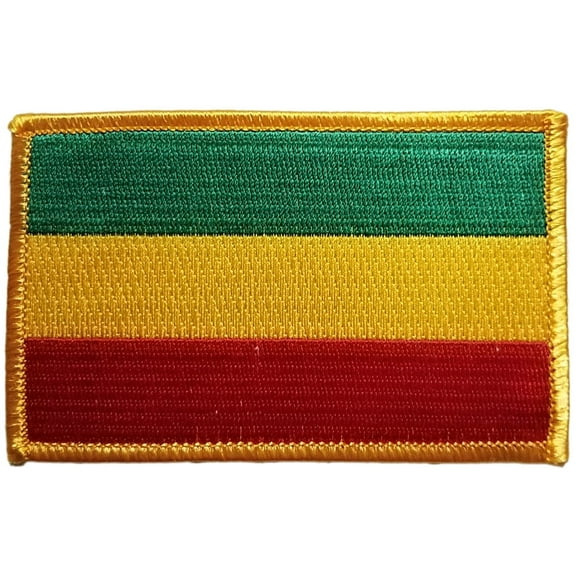 Rasta Flag - Embroidered Sew On Patch 4" X 2 1/2"