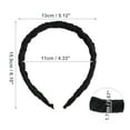 thumbnail image 3 of Unique Bargains 1 Pc Classic Elegant Pleated Headband for Women for Girls 6.10"x5.12" Black, 3 of 4