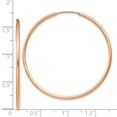 thumbnail image 2 of Primal Gold 14 Karat Rose Gold 1.5mm Endless Hoop Earrings, 2 of 4