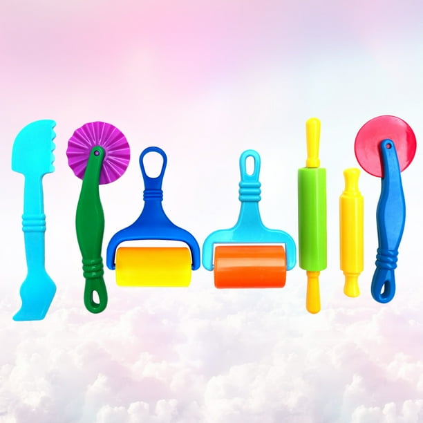 7pcs Funny DIY Plastic Handheld Roller Art Clay Toy Clay Rolling Pin Dough Tool for Children (Random Color) 7pcs Funny DIY Plastic Handheld Roller Art Clay Toy Clay Rolling Pin Dough Tool for Children (Random Color)