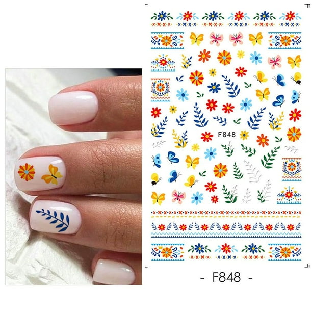 1 Uds. 3D láser corazón letra pegatina para uñas decoración de uñas flor estrella accesorios para uñas calcomanías pegatinas suministros para uñas piezas para uñas Dengxun unisex