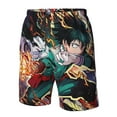 thumbnail image 5 of My Hero Academia Deku Men's Beach Shorts Swim Trunks Casual Quick Dry Board Shorts Swimwear with Mesh Lined and Pockets, 5 of 8