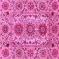 thumbnail image 1 of Ahgly Company Indoor Square Abstract Pink Modern Area Rugs, 4' Square, 1 of 4