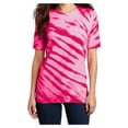 thumbnail image 2 of Yellow Rooster Men's Short Sleeve Tiger Stripe Tie-Dye Cotton T-Shirts Pink arge, 2 of 6