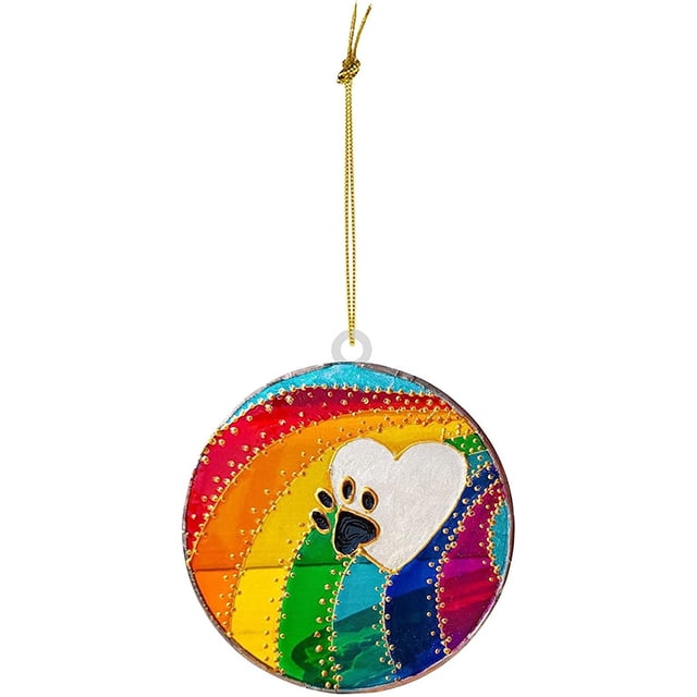 Greeniant Pet Memorial Sun Catchers Acrílico Decoración Lindo Portátil Exquisito Iris Colgante Colgante Jardín Ornamento con Cordón Ventana Memoriales de mascotas Tipo 1 Greeniant PT004386-01