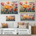 thumbnail image 4 of Designart "Vibrant Red-Yellow Tulip Mosaic" Tulips Floater Framed Wall Decor, 4 of 5