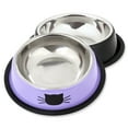 thumbnail image 7 of Byepica 2PCS Pet Bowl Stainless Steel Non-skid Cute Dog Bowl Cat Bowl with 2 Food Scoop, 7 of 7