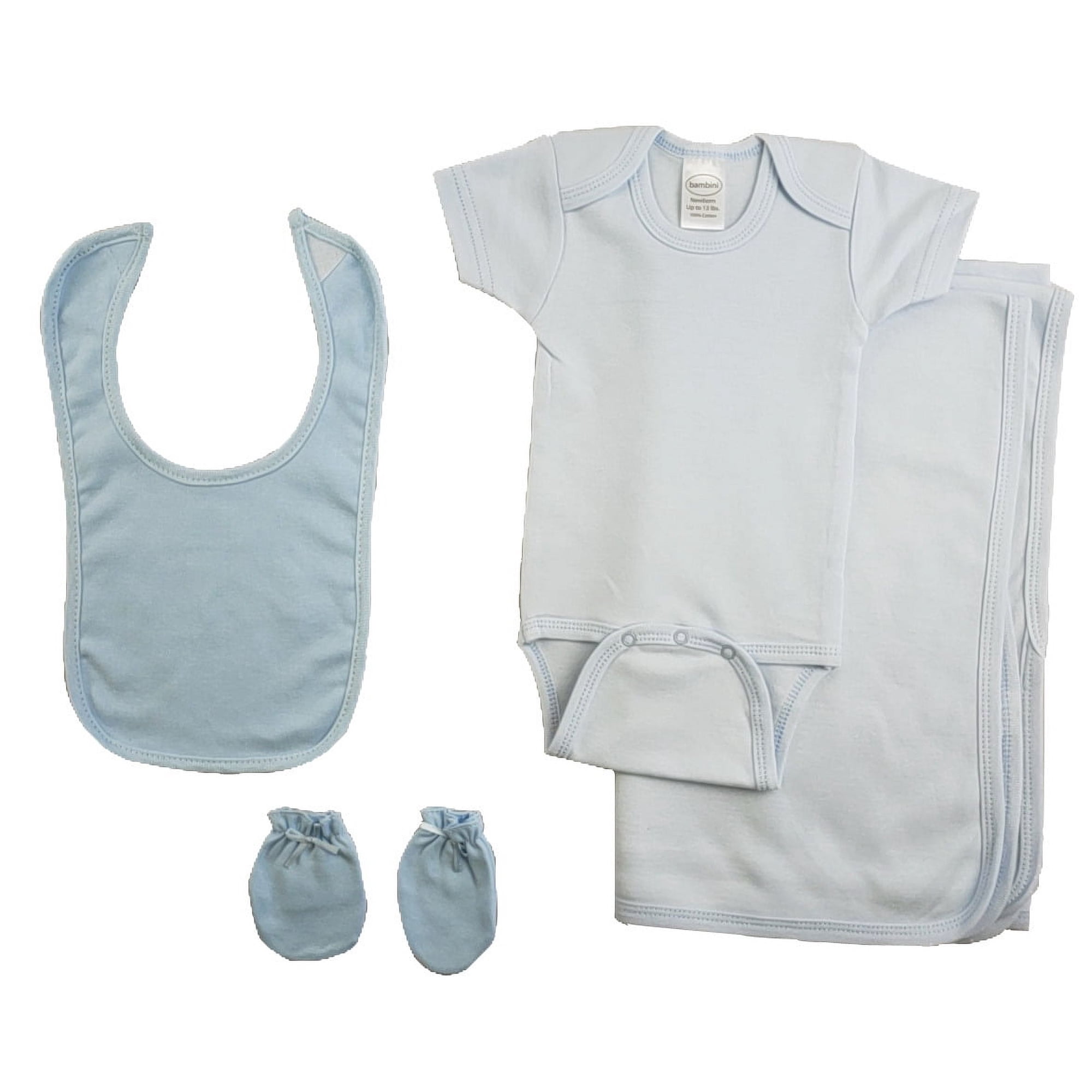 CS-0181 Baby Clothes Set, Blue & White - Newborn