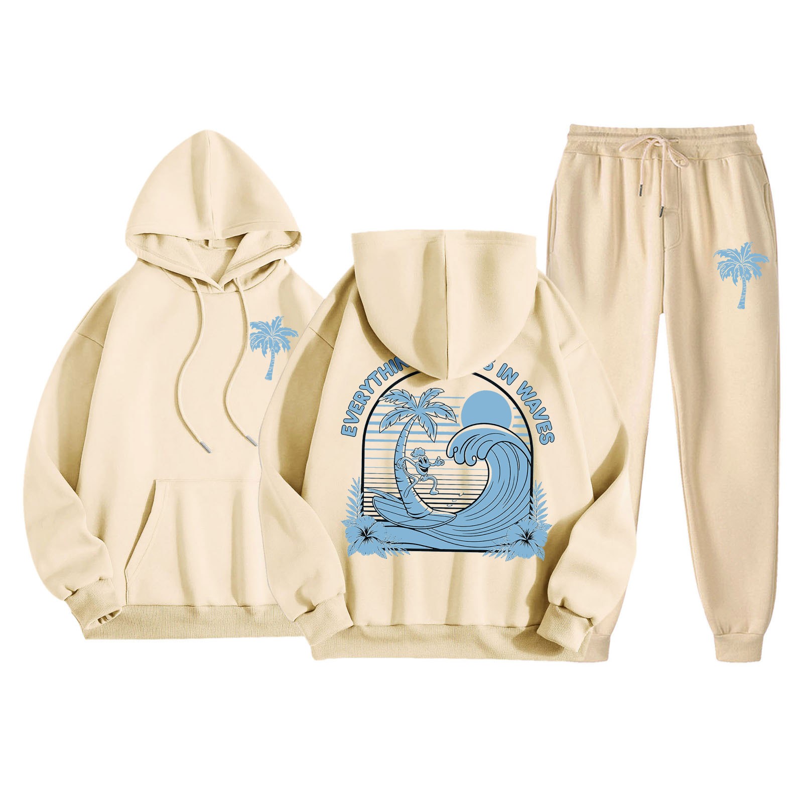Survêtement 2 Pièces Enfant Unisexe - Sweat à Capuche + Pantalon Jogging - Taille 2 à 13 Ans - Coupe Ample Et Confortable