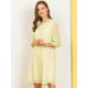 thumbnail image 5 of Vestido Floral Vintage A-Línea Escote Con Ribete De Volantes Cintura Del Lazo Para Mujeres Beige M Unique Bargains Vestido, 5 of 6