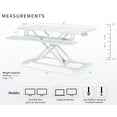 thumbnail image 4 of VIVO White Dry Erase Height Adjustable 36" Standing Desk Monitor Riser, 4 of 9