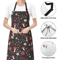 thumbnail image 6 of Picia Fly Agaric and Flowers Waterproof Apron for Unisex Adult - Adjustable Bib Apron with Pockets, Ideal for Cooking, Gardening, Painting, and Household Chores, 6 of 9