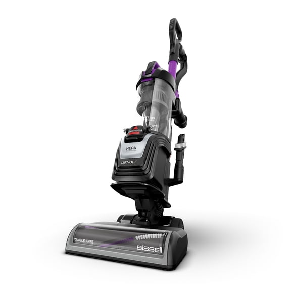 BISSELL PowerLifter Allergen Lift-Off, Bagless, Upright Vacuum, Pet Friendly, HEPA, Powerful Suction, Lift-Off Detachable Pod, Tangle Free Brush Roll, 4082W, Black & Purple