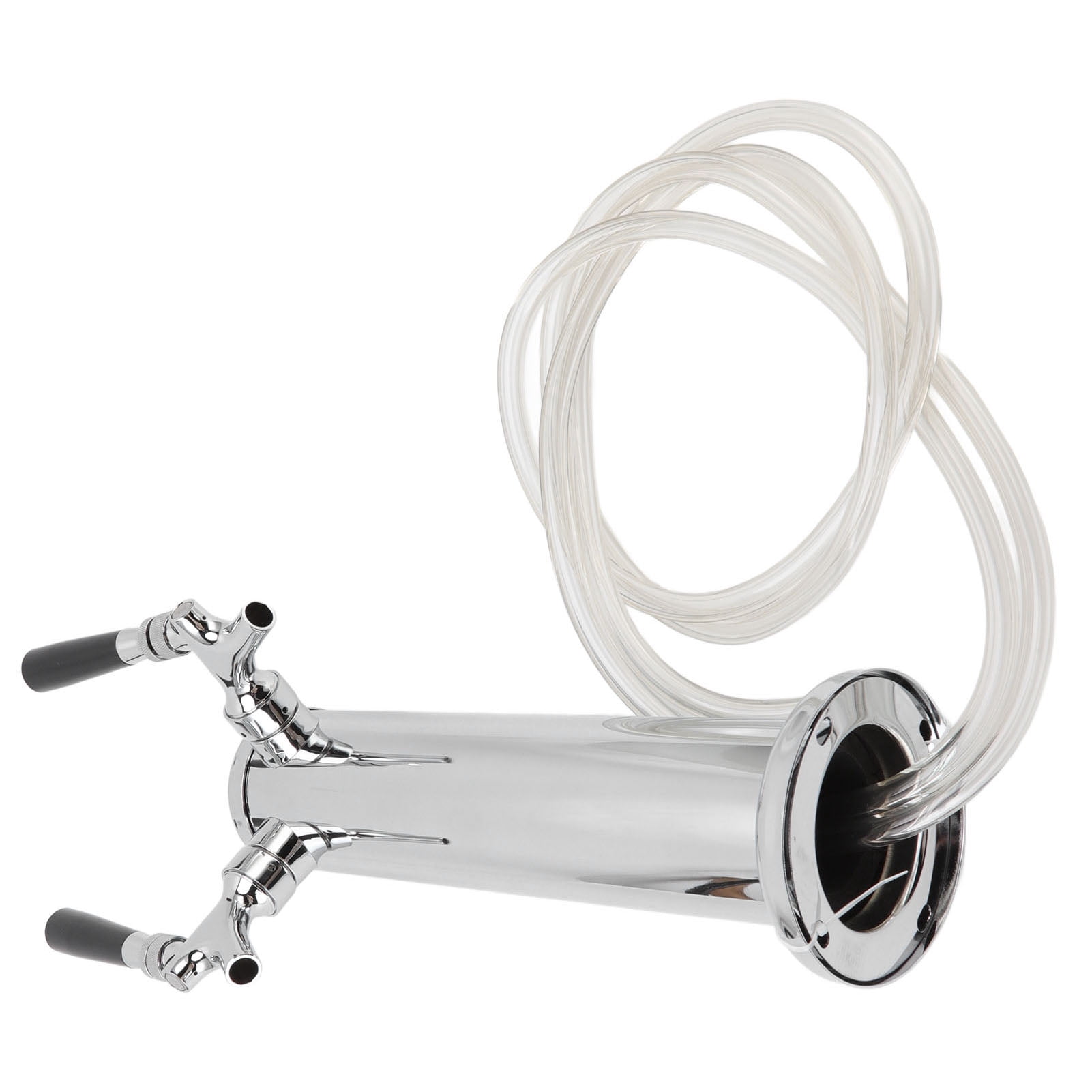 Draft Beer Kegerator Tower Stainless Steel Double Beer Tap Faucet for Home Bar Beer Brewing Kegs