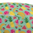 thumbnail image 3 of Fruits Pouf Cover with Zipper, Hibiscus Flower with Watermelon Slices Exotic Pineapple and Banana Minimalist Design, Soft Decorative Fabric Unstuffed Case, 30" W X 17.3" L, Multicolor, by Ambesonne, 3 of 5