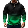 thumbnail image 4 of Jinhomg Hoodies for Men 1/4 Zip Up Pullover Sweatshirt Long Sleeve Gradient Sweatshirts Plus Size Fall Winter Vintage Clothes with Pockets, 4 of 6