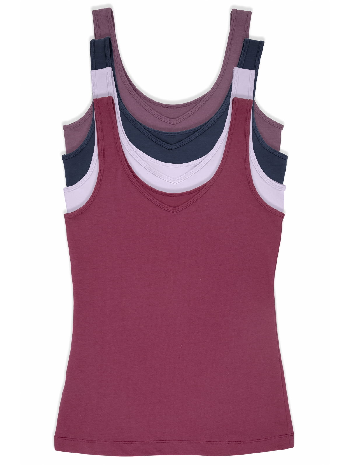 Felina Reversible Cotton Women’s Tank Top 4Pack (Violet Sunset