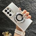 thumbnail image 2 of Luxury Magnetic Bracket Matte Case For Samsung S24 S23 S22 S21 Note 20 Ultra Plus S20FE A54 A34 A24 A14 Wireless Charging Cover, 2 of 5