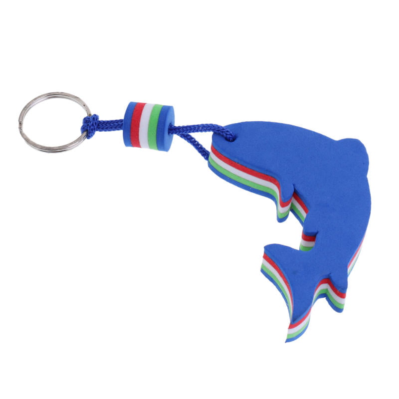 Anchor Shaped Blue 5 Pieces Yachting Boating Floating Key Chain Key Ring 