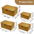 thumbnail image 3 of GoXteam Natural Seagrass Bin with Lid Set of 3, Shelf Baskets Multipurpose Container for Decoration, Rectangular Household Storage Boxes for Home Organization, 3 of 7