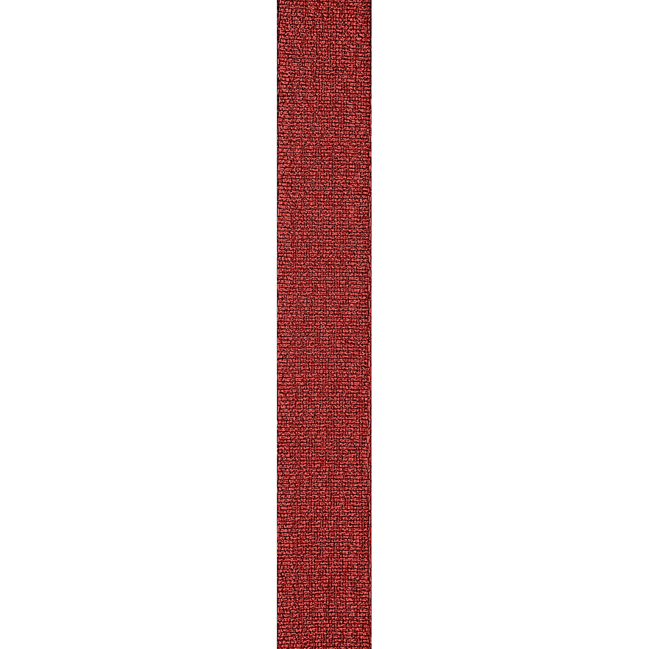 (3 pack) Offray Ribbon, Red 7/8 inch Galena Metallic Ribbon, 9 feet