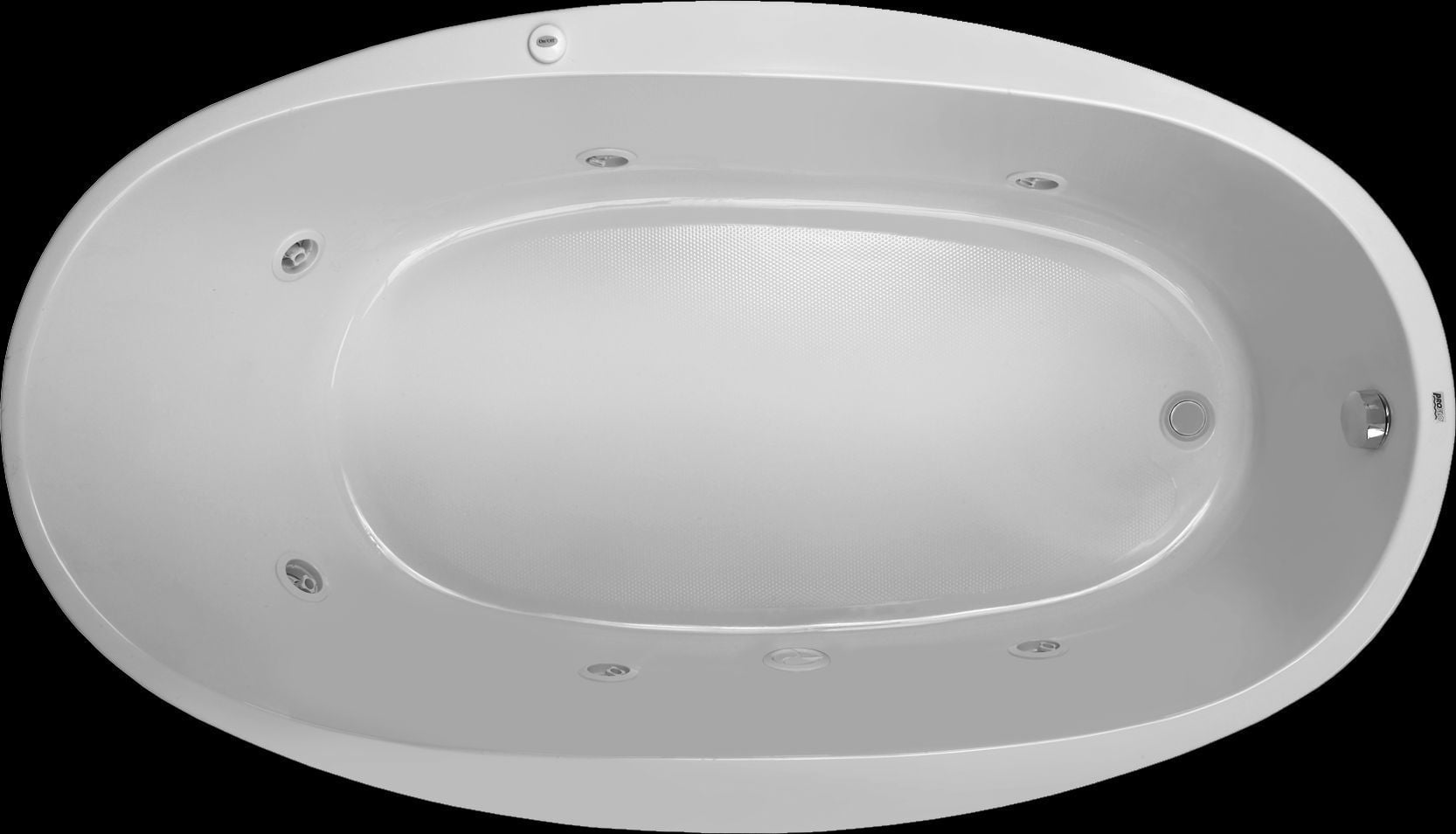 Proflo Pfwplusa7040 Plus A 70" X 40" Drop In 6 Jet Whirlpool Bath Tub