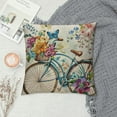 thumbnail image 2 of Creowell Spring Floral Throw Pillow Covers Garden Flowers Poppy Butterfly Bike Rustic Farmhouse Decorative Pillow Cases Plants Home Sweet Home Love Lives Here Cushion Cover，Multi-Size, 2 of 5