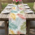 thumbnail image 6 of Table Runners 36 Inches Long Dress Scarves, Watercolor Palm Leaves Farmhouse Kitchen/Dining Table Decor Table Runner, Short Coffee Tablerunners, Summer Tropical Botanical Bohemia 13x36 Inch, 6 of 9