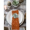 thumbnail image 2 of Burnt Orange Fall Cloth Napkins Set of 4 Reusable Dinner Napkins, Thanksgiving Autumn Leaves Elegant Pastoral Cocktail Napkin Washable Table Napkins for Wedding/Holiday Party/Baby Shower 20"x20", 2 of 7