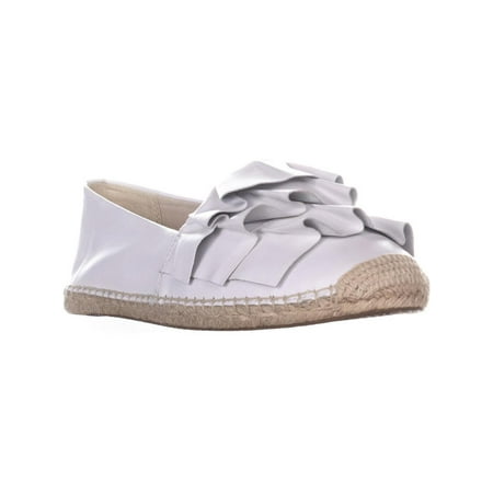 Womens Michael Kors Bella Espadrille Slip On Flats, Optic White