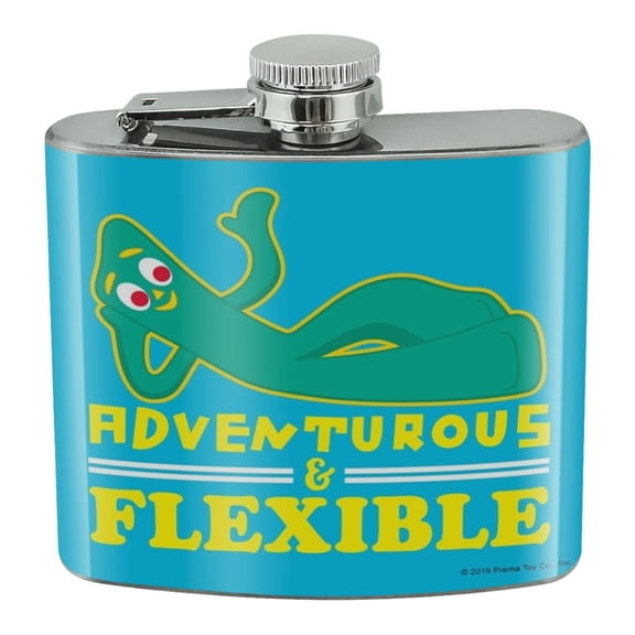 Adventurous and Flexible Gumby Stainless Steel 5oz Hip Drink Kidney Flask