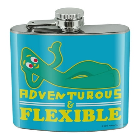 

Adventurous and Flexible Gumby Stainless Steel 5oz Hip Drink Kidney Flask