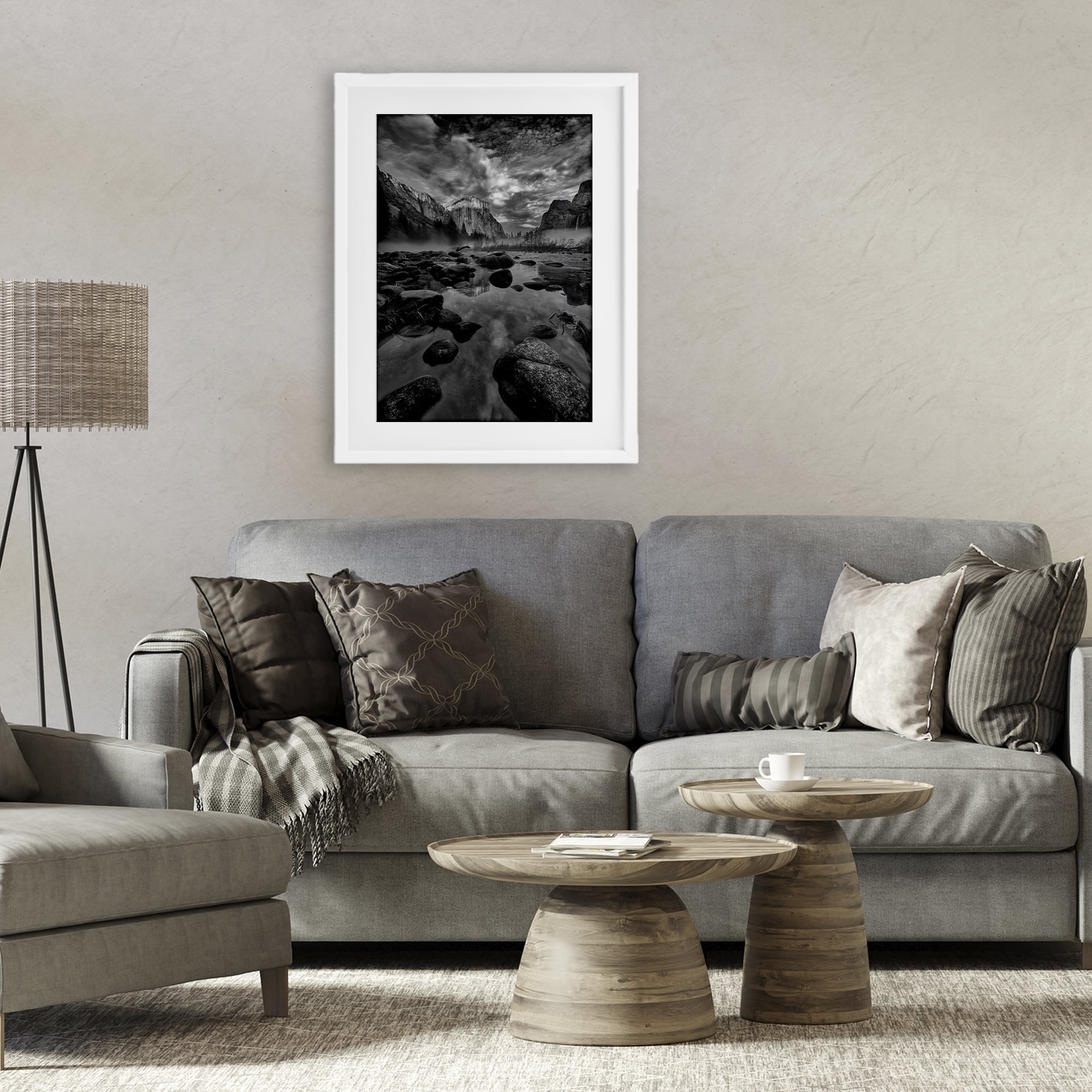 Stupell Industries Morning in Yosemite Valley White Framed Print Under Glass, design by Jon Evan