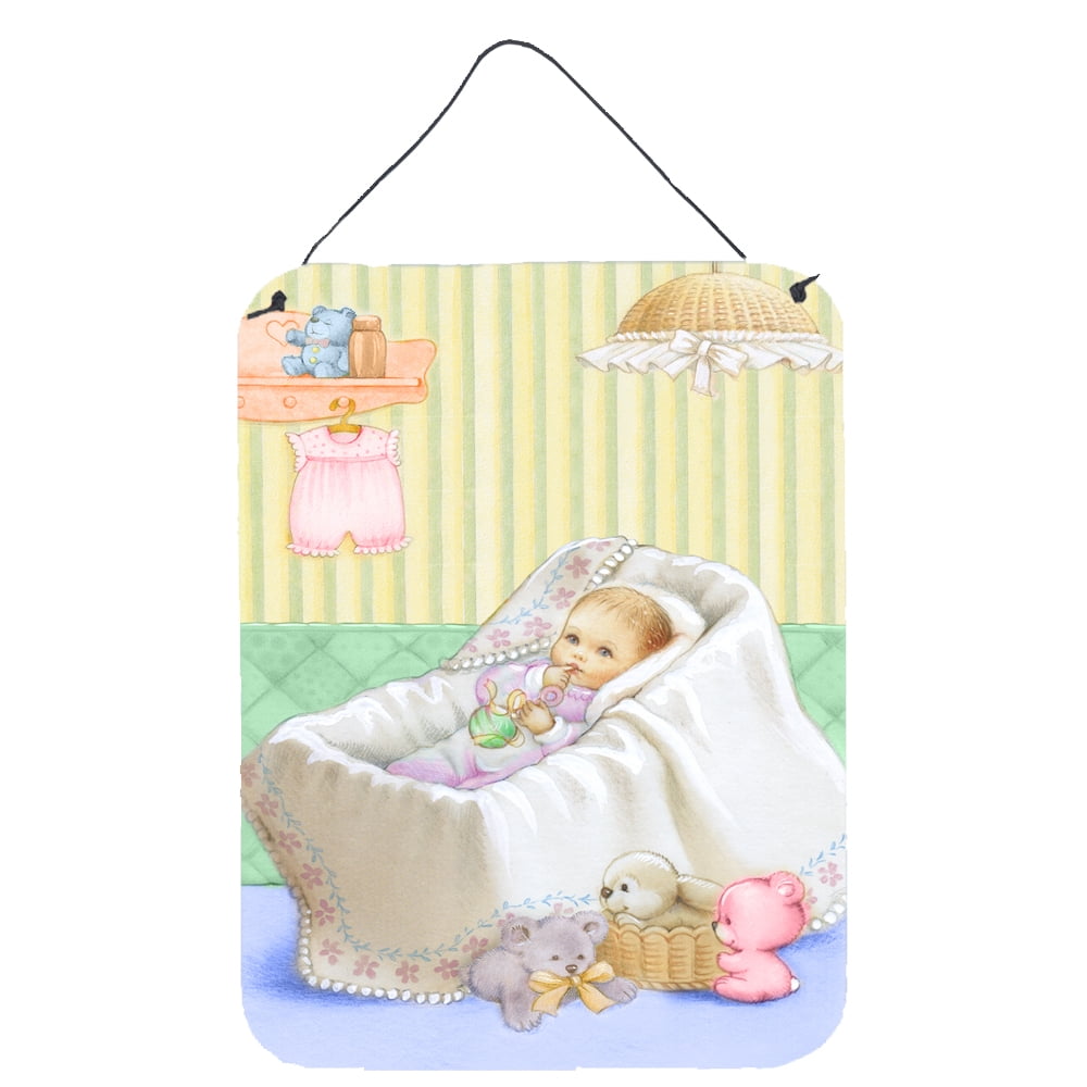 New Baby in Crib Wall or Door Hanging Prints