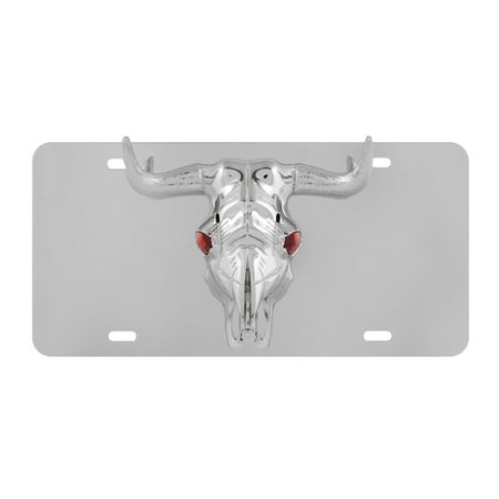 Pilot Automotive LP-202 Bull Skull 3D License Plate