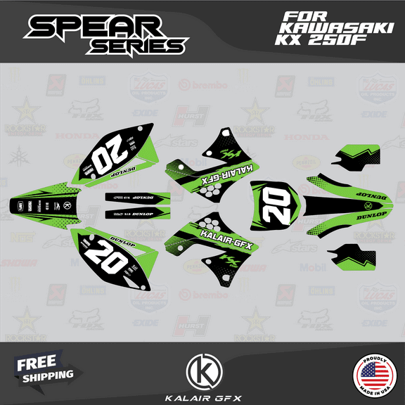 Kalair GFX Graphics Kit for Kawasaki KX250F (2009-2012) Spear Series