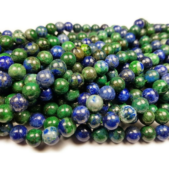 8mm Azurite Round Beads Genuine Gemstone Natural Jewelry Making