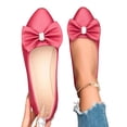 thumbnail image 4 of Hurxie Pointed Toe Ballet Flats for Women Slip On Comfortable Flats with Bow Dressy Casual Work Shoes Wine 6, 4 of 8