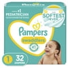 Pampers Swaddlers Newborn Diapers, Soft and Absorbent, Size 1, 32 Ct