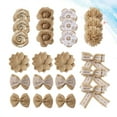 thumbnail image 4 of Tineasur 24Pcs Rustic Burlap Flower Ornaments Assorted Color for DIY Vintage Wedding Decor, 4 of 6