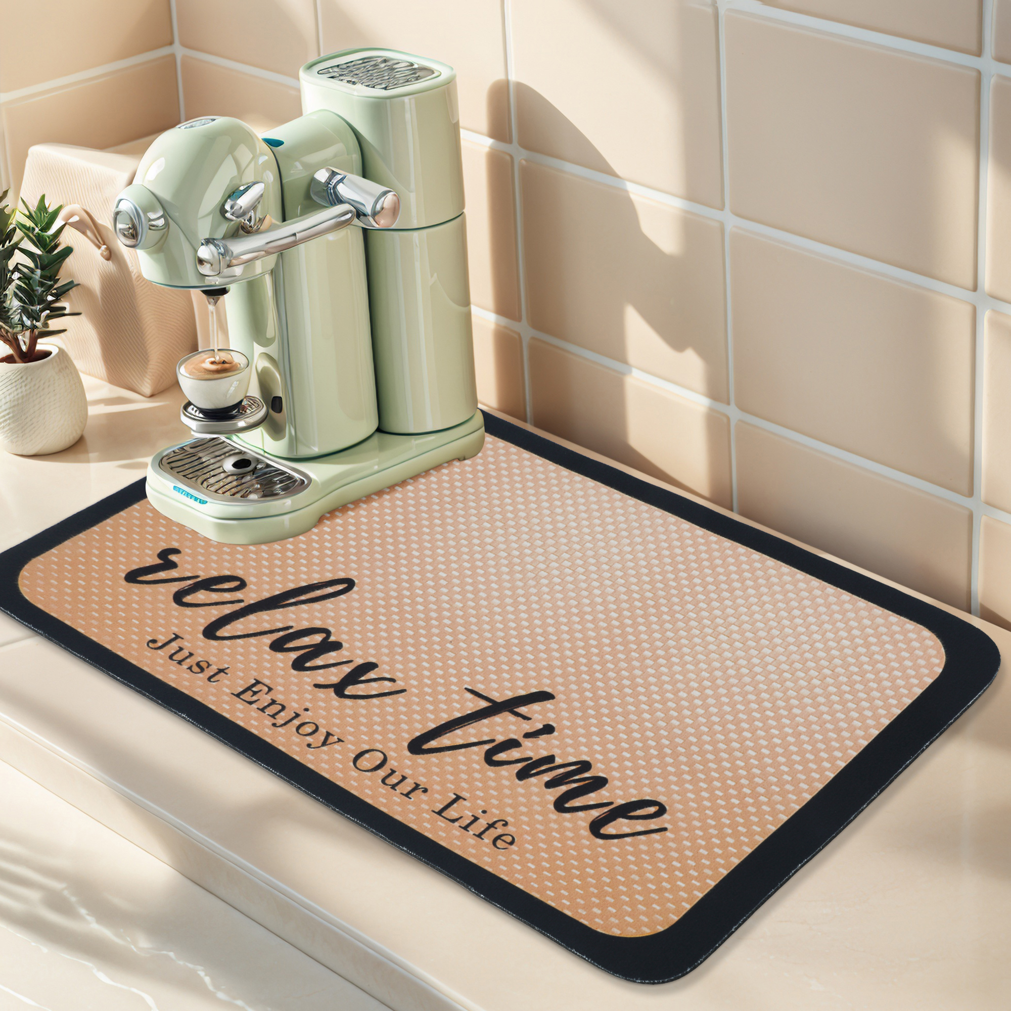 Unique Bargains Diatomaceous Coffee Bar Mat Quick Dry Dish Drying Mats Coffee 19.7*11.8 in